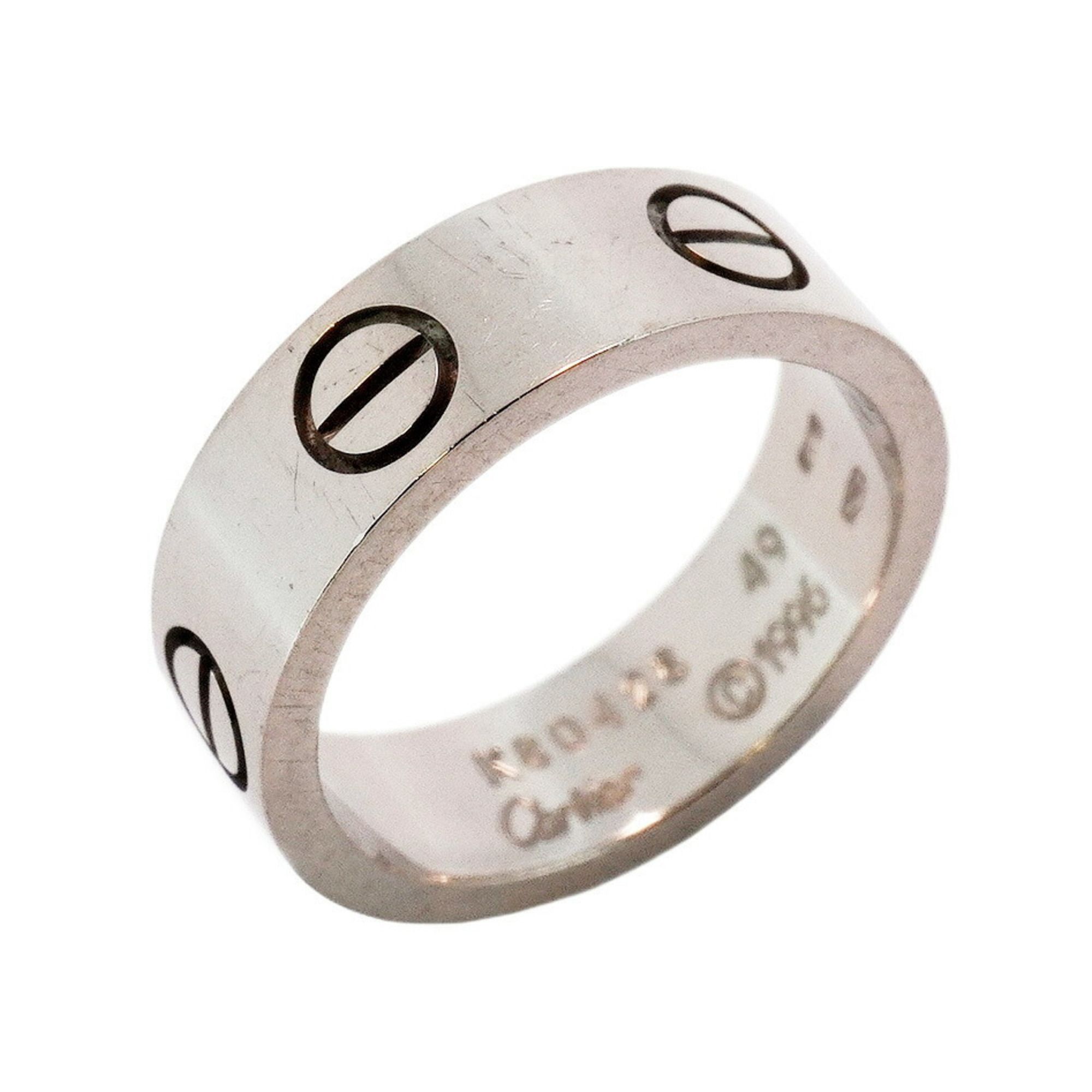Cartier Ring Love 18KWG White Gold #49 Ladies