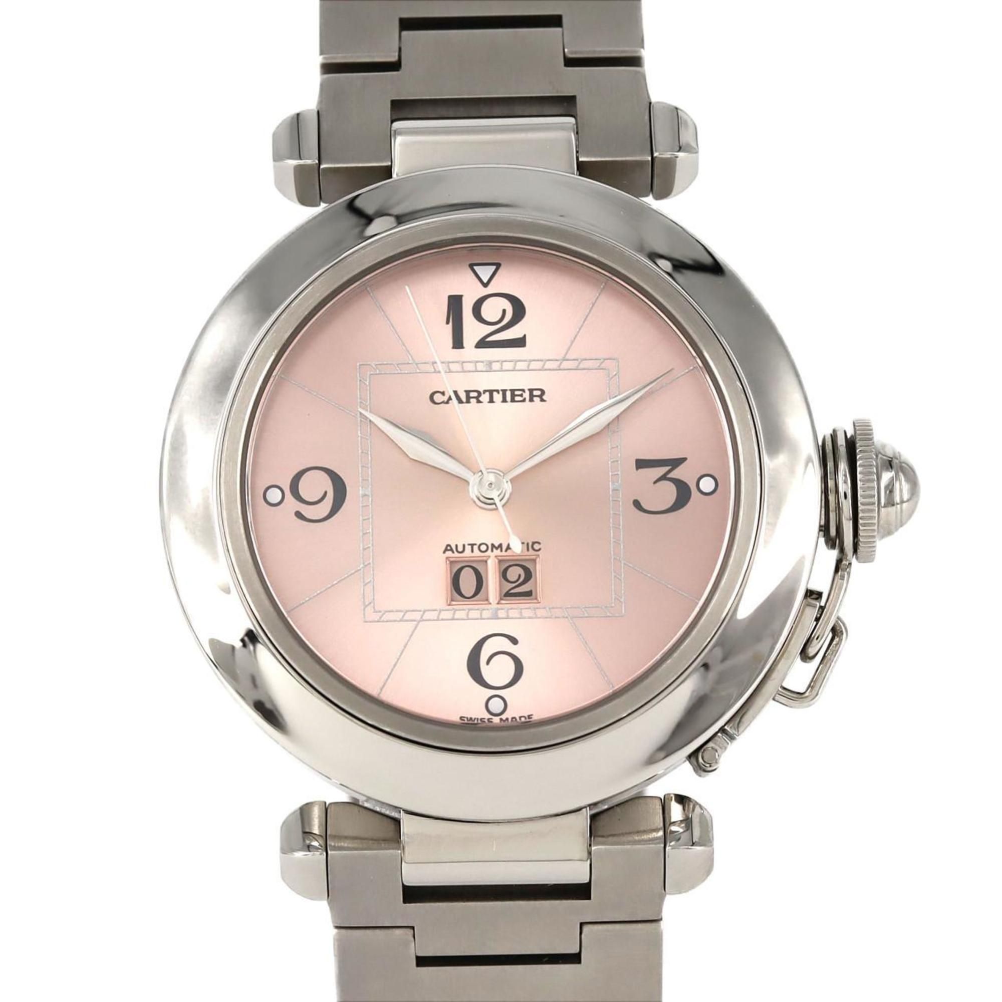 Cartier Pasha C Grande Date W31058M7 SS Automatic Watch