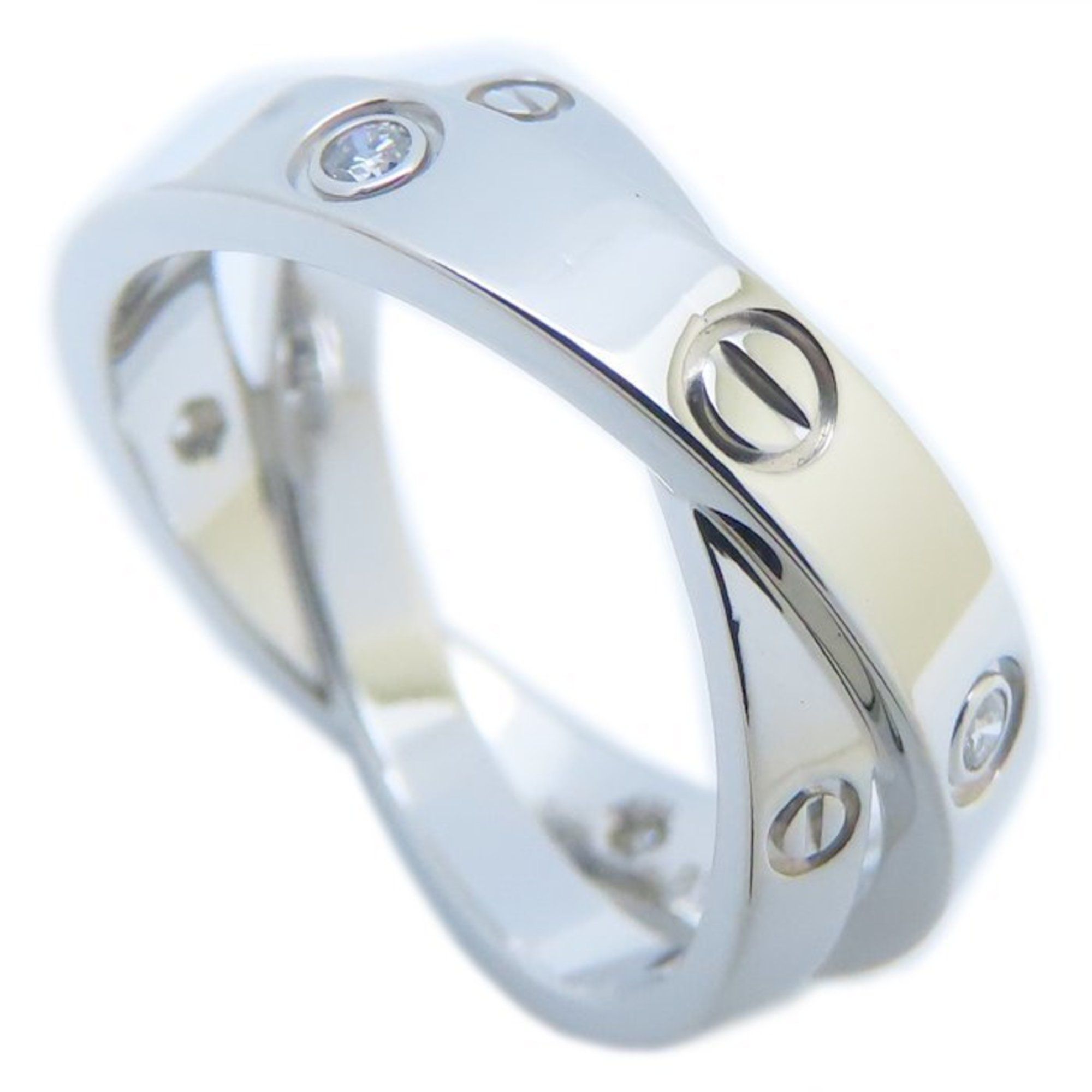 CARTIER Be Love Ring 6P Diamond #50 B4215700 K18WG White Gold 293613