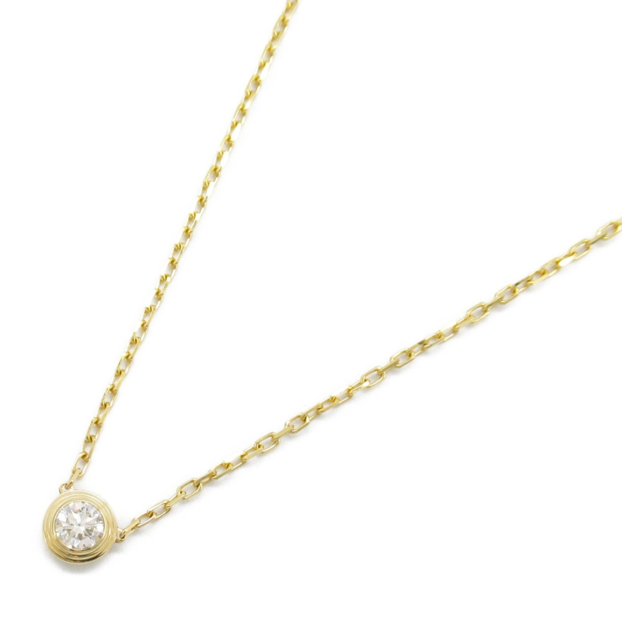 Cartier Amour Large Necklace Diamond 18K (Yellow Gold) Ladies Clear B7215500