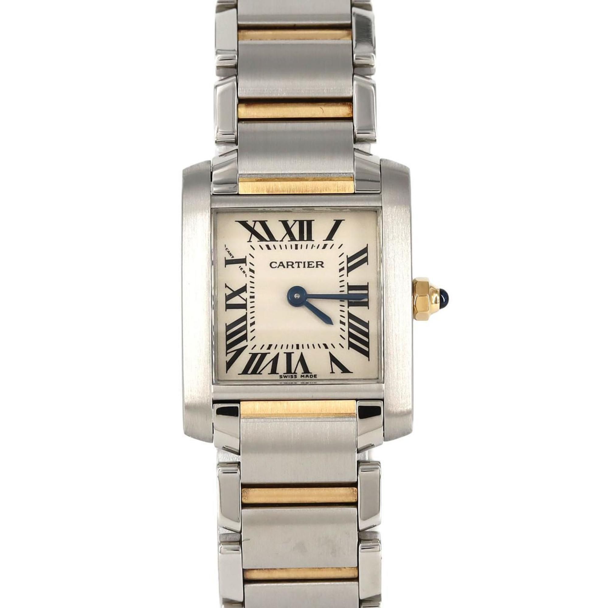 Cartier Tank Francaise SM Combi W51007Q4 SSxYG Wristwatch Quartz
