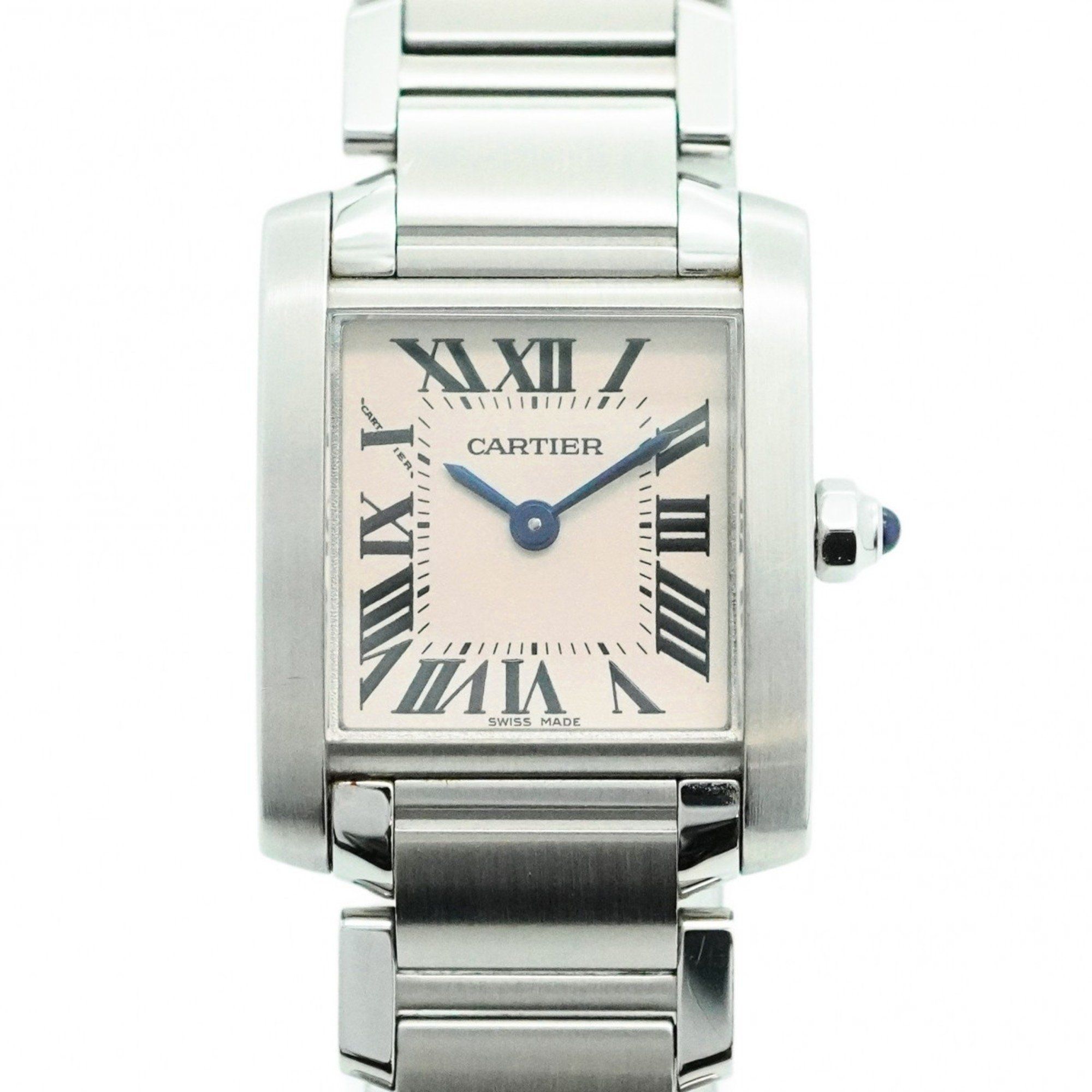 Cartier Tank Francaise 3217 White Dial Watch for Women