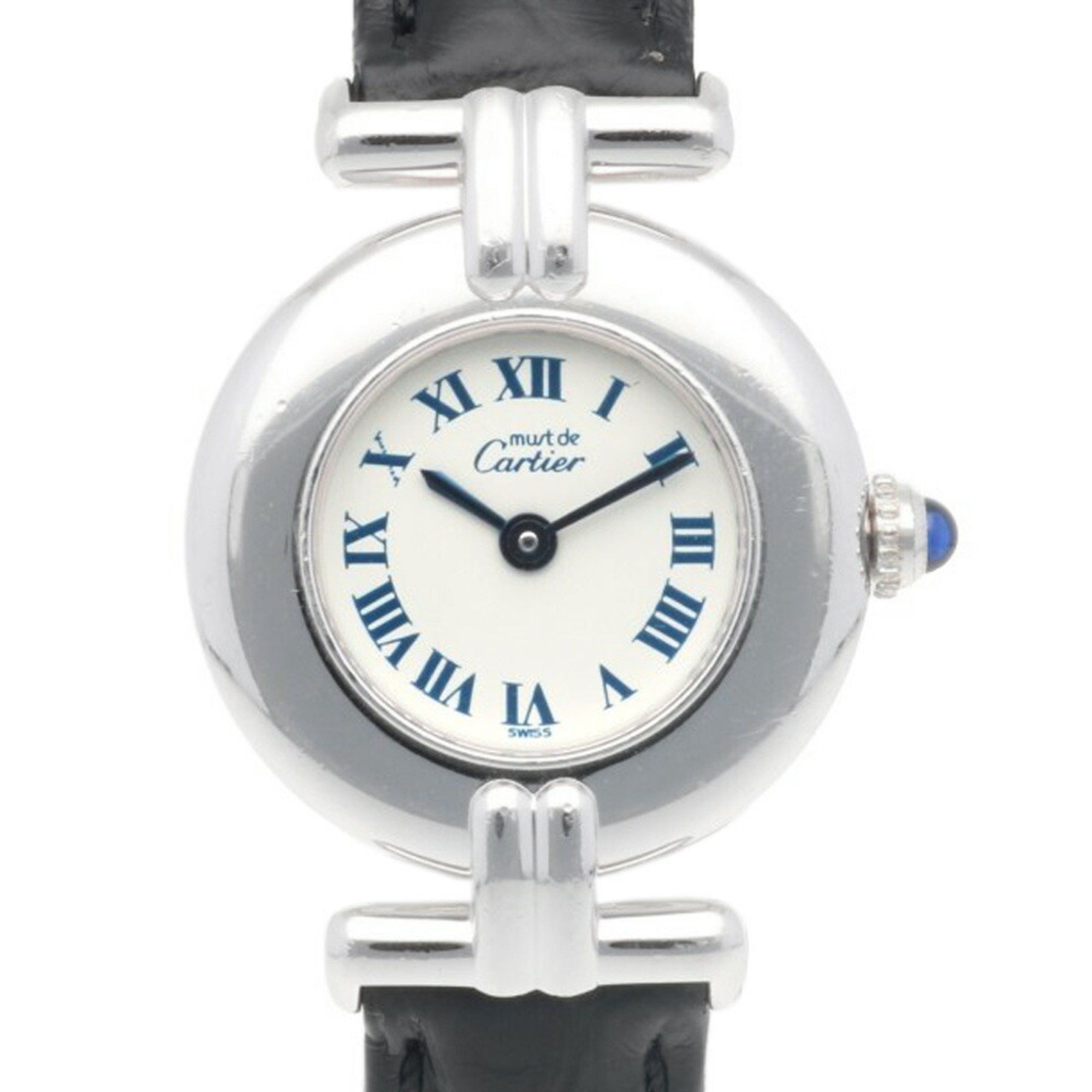 Cartier Must Colisee Blue Index Watch, Cartier, Silver 925, 690002, Quartz, Women's, CARTIER