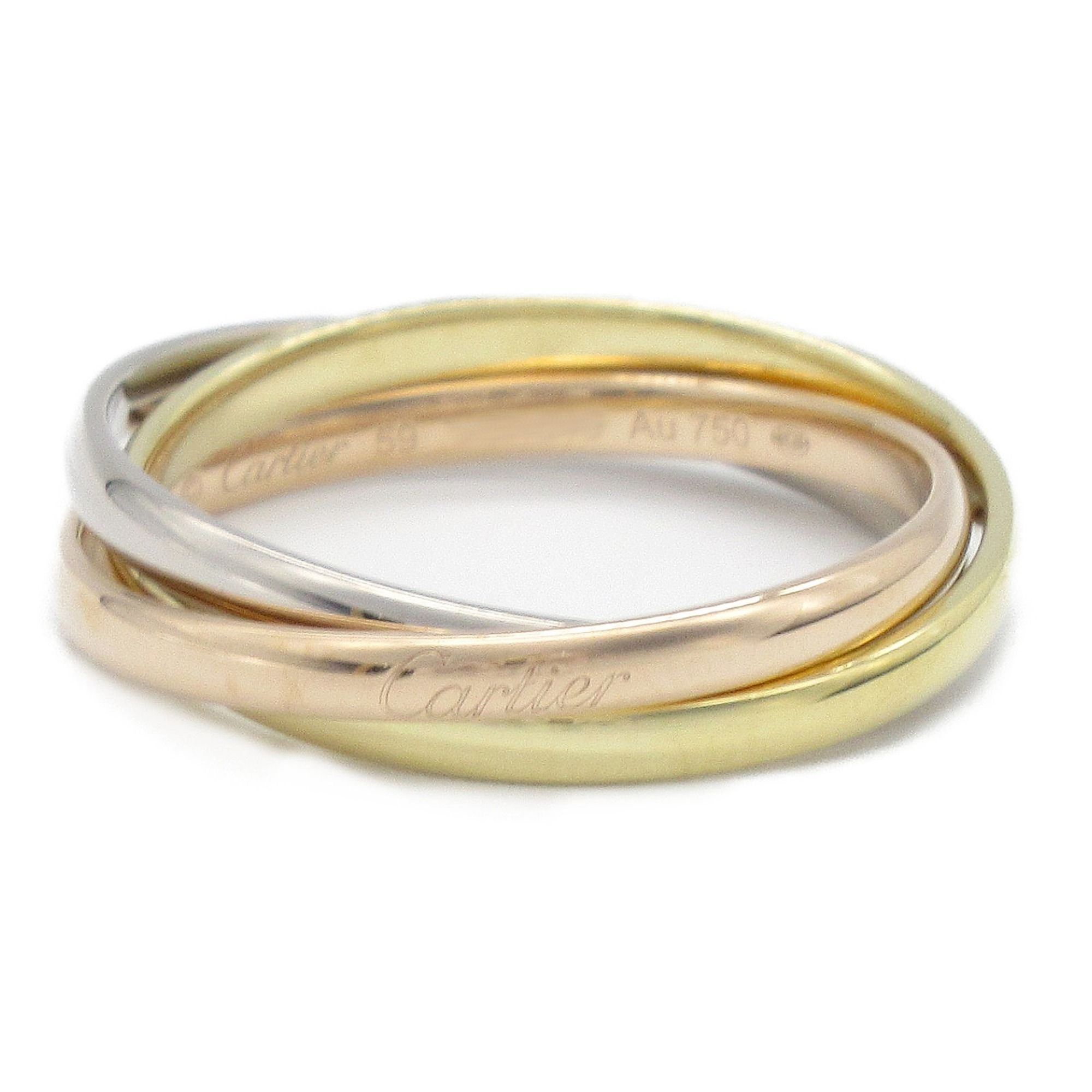 Cartier Trinity Ring SM 18K (yellow gold) 18KWG (white (pink Ladies Gold