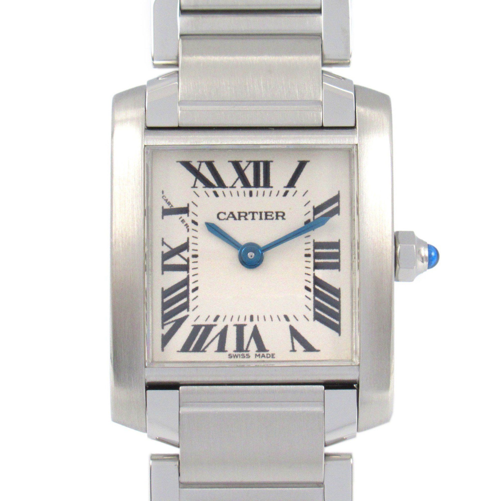 CARTIER Tank Francaise SM Watch Stainless Steel Women's Silver W51008Q3