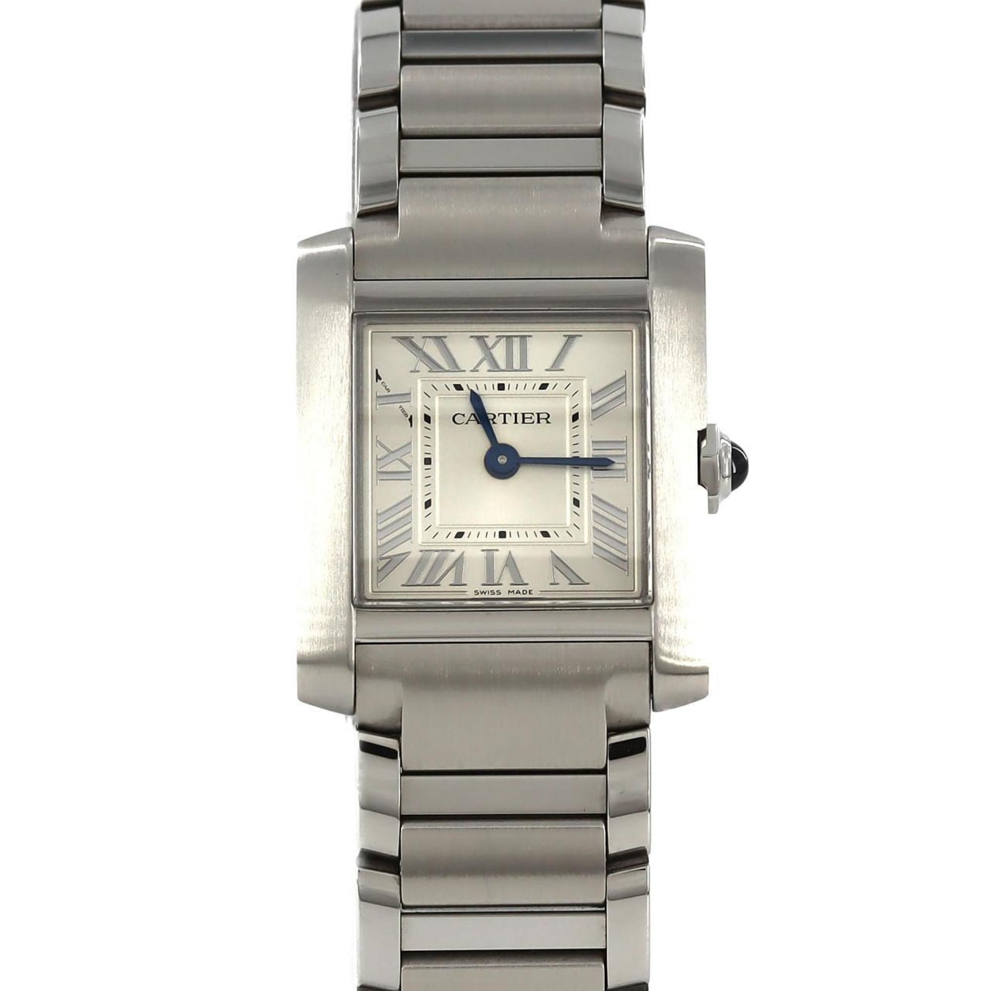 Cartier Tank Francaise SM WSTA0065 SS Wristwatch Quartz