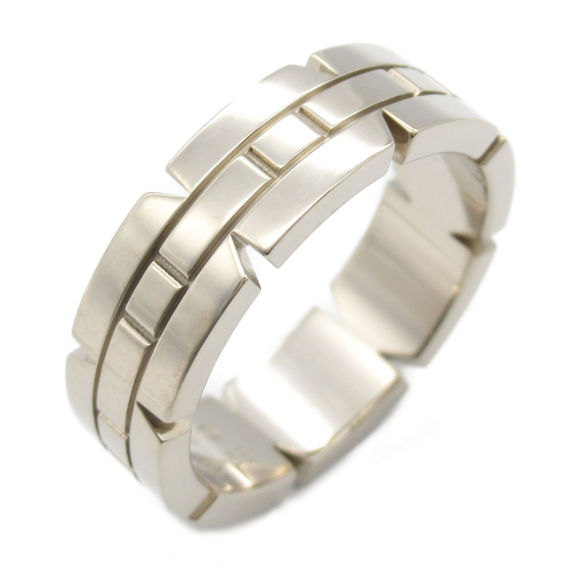 CARTIER Tank Francaise Ring, 18KWG (White Gold), Men's, Women's, Silver