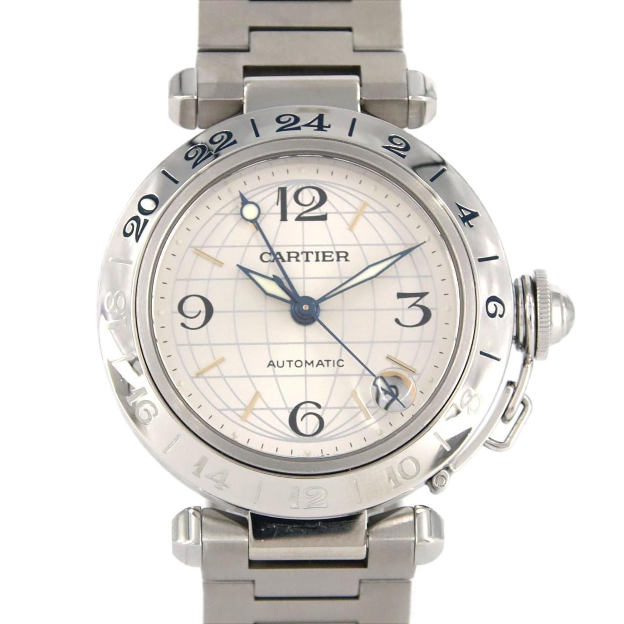 Cartier Pasha C GMT W31029M7 SS Automatic Watch