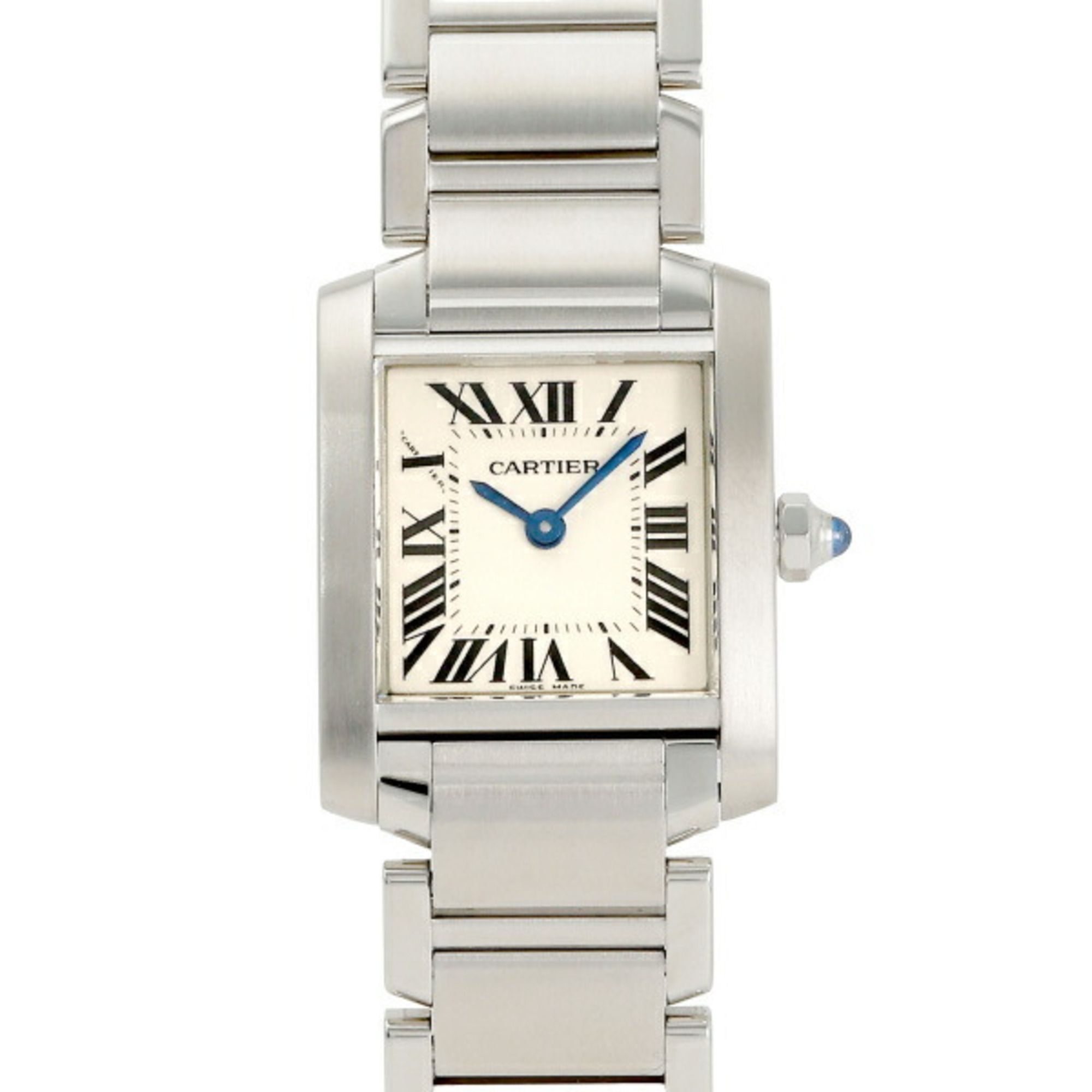 Cartier Tank Francaise SM W51008Q3 Silver Dial Wristwatch for Women __