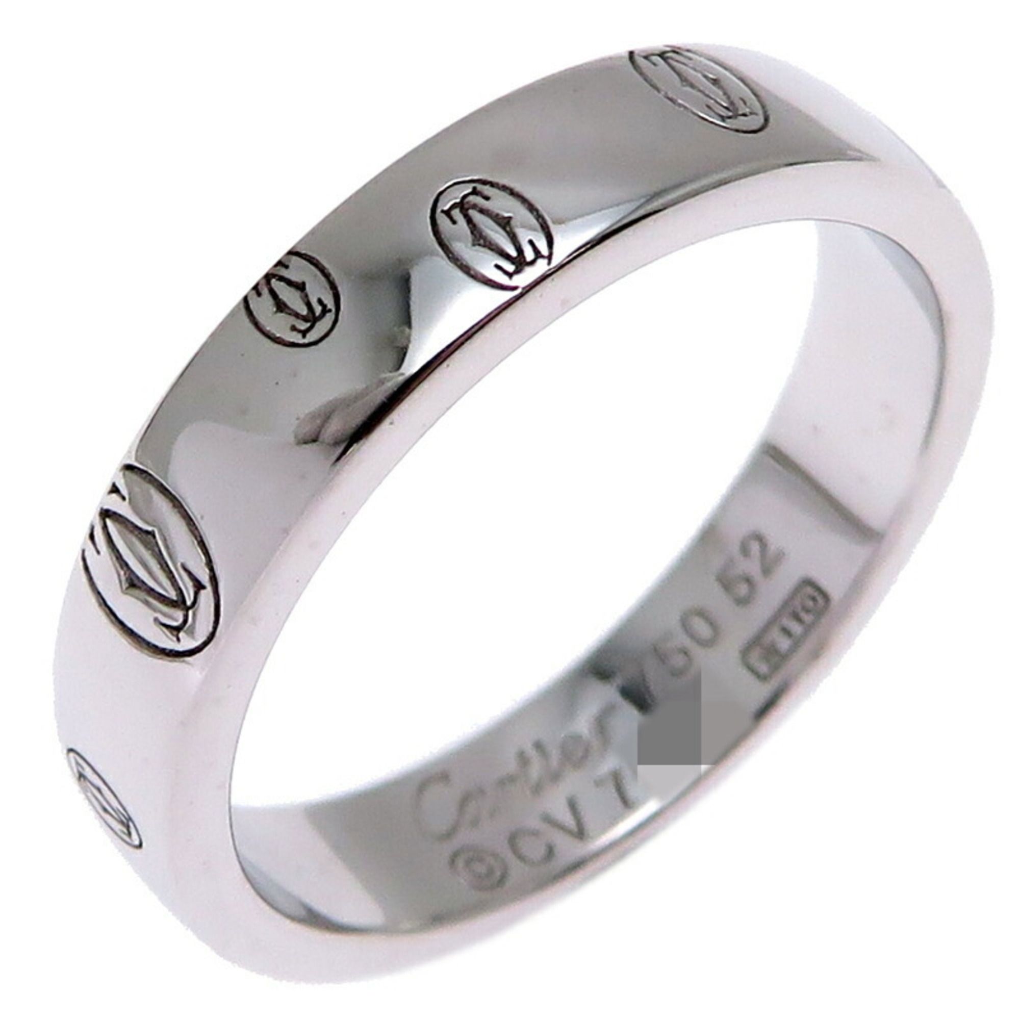 Cartier #52 Happy Birthday Women's Ring, 750 White Gold, Size 12
