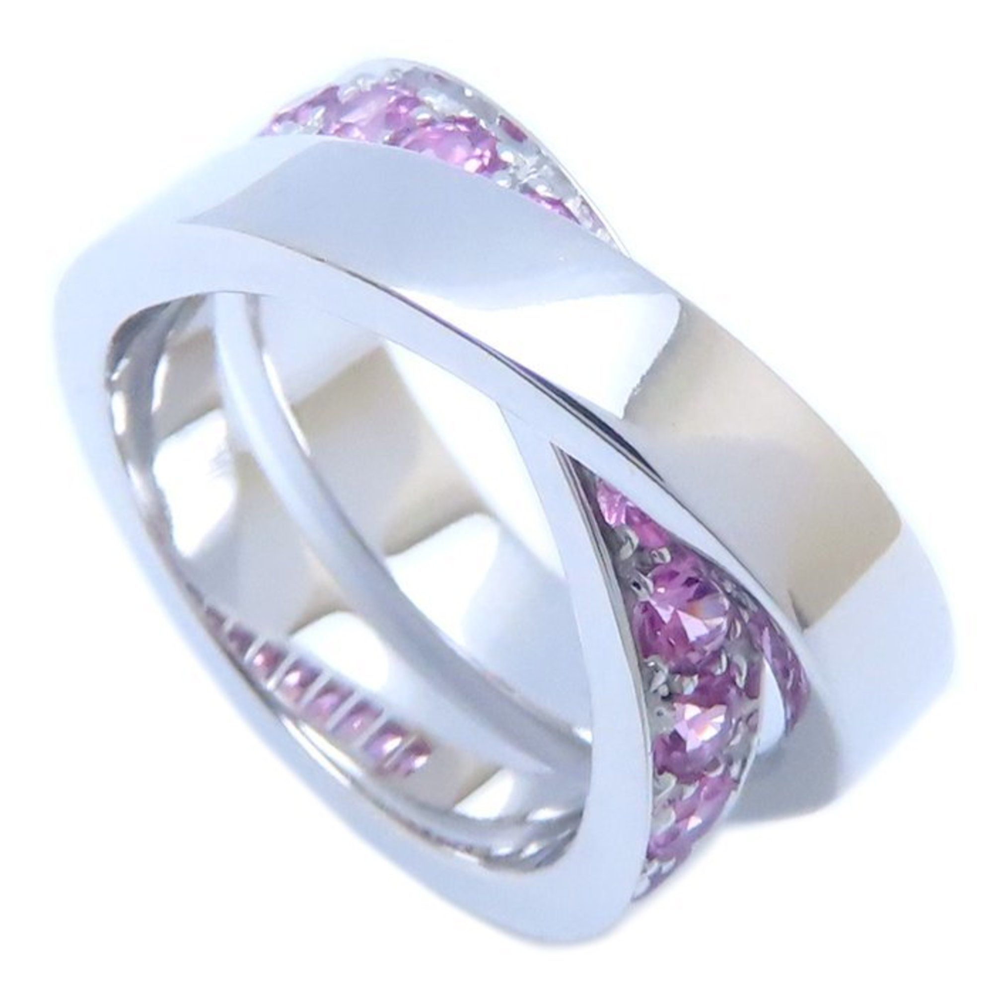 CARTIER Paris Ring Pink Sapphire #51 B4043500 18KWG White Gold 293506