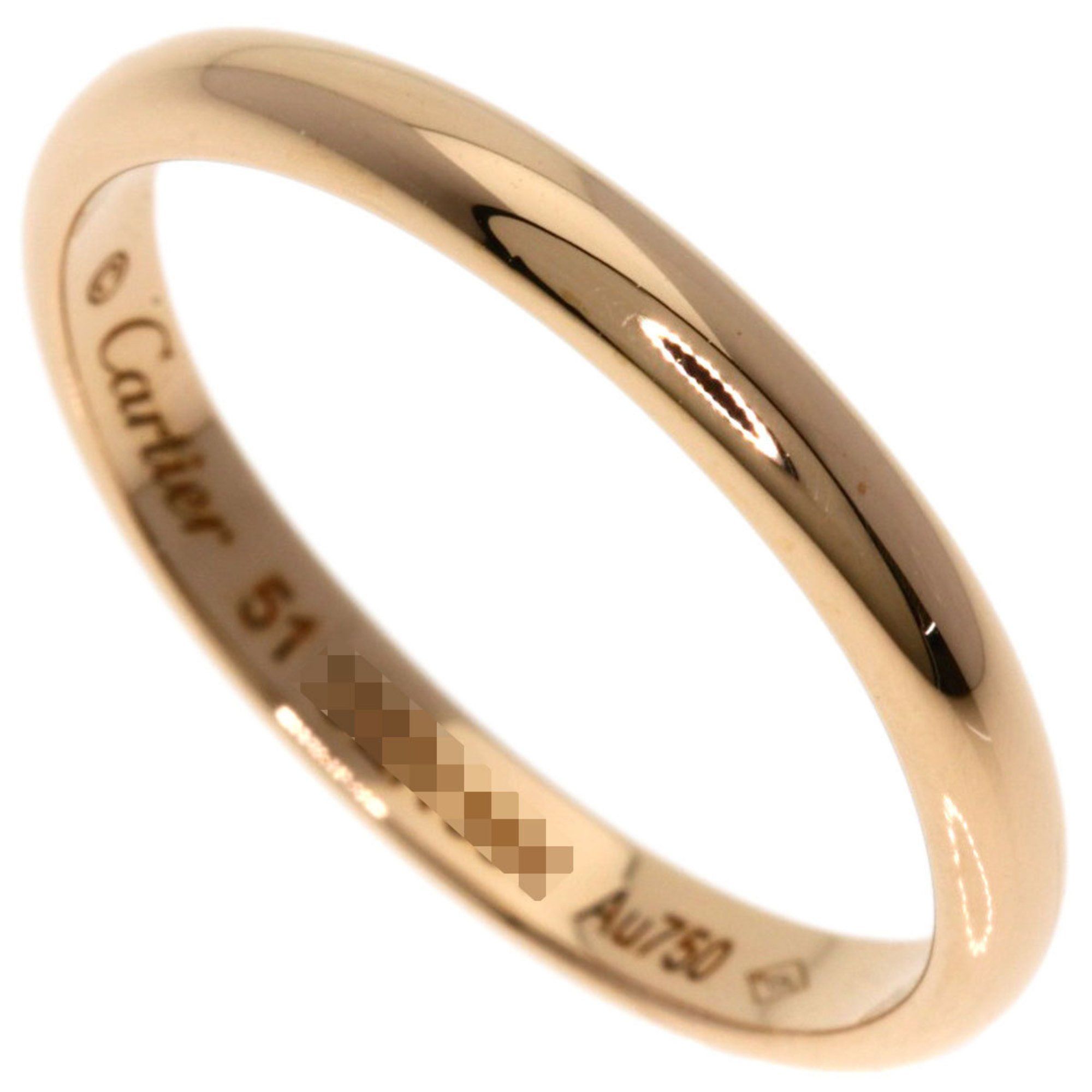 Cartier 1895 Wedding #51 Ring 18K Pink Gold Women's CARTIER