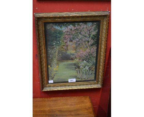 English School (early 20th century)A Summer Gardenoil on panel, 33cm x 24cm