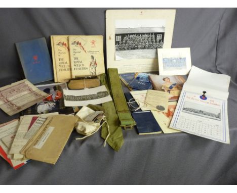 Collection of Royal Welch Fusiliers military and related ephemera, early 1950s and later as retained by 22655592 Sgt Trevor R