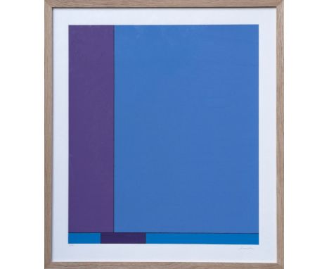 Ludwig Sander (American, 1906-1975)UNTITLED - PURPLE AND BLUE, c.1970Signed and numbered screenprint from an edition of 90, 5