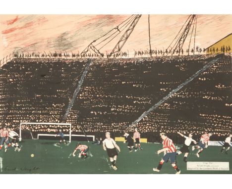 Carel Weight (1908-1997)'CUP TIE';Alistair Grant (1925-1997)'PIGEON RACING'two screenprints from the Guinness Book of Records