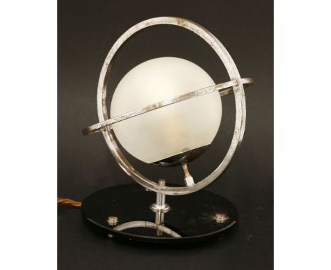 An Art Deco astrological table lamp,22cm high