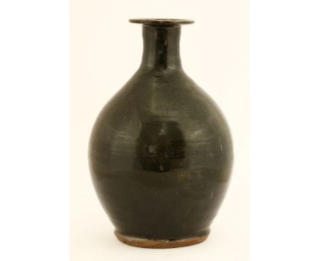 *Trevor Corser (1938-2015) a tenmoku glazed vase, Leach Pottery, with 'TC' monogram and 'Leach Pottery' seal, 35cm high*Artis