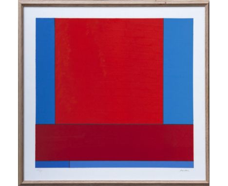 Ludwig Sander (American, 1906-1975)UNTITLED - RED AND BLUE, c.1970 Signed and numbered screenprint from an edition of 9051 x 