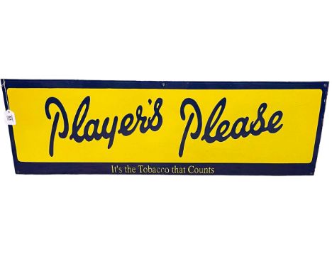 Enamel sign 'Players Please'.