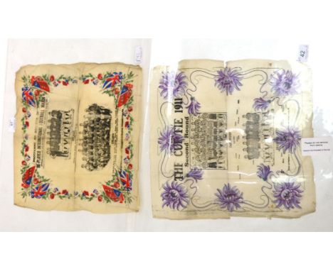 Two Football Souvenir Creped Paper Items, (i) Programme and Souvenir of the Re-Played International Football Match between En