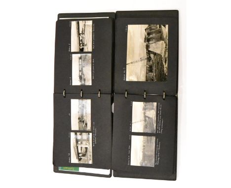Photographs Of The Construction Of The Darlington Bypass contained in two albums, the first containing approximately 95 black
