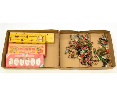 Various Soldiers And Figures including JoHillCo 152 Scots (E-G box G) Grenadier & Coldstream guards in a Crescent box, Britai