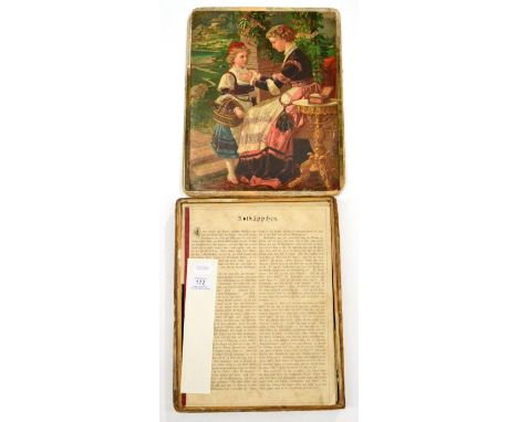 19th Century Germany Six Jigsaws In Set Box each with colour illustrated sheet (some damage) in original box with leaflet and
