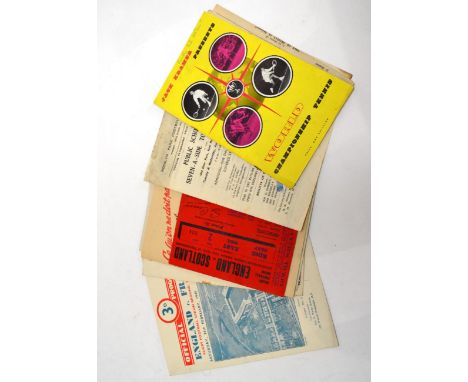 Rugby Union Programmes And Other Items including England v France Feb 1949, France Angleterre March 1948, France Galles March