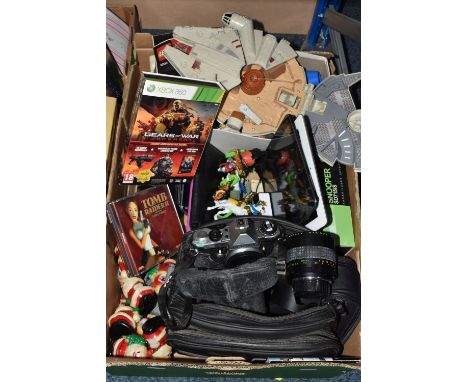 ONE BOX OF MISCELLANEOUS ITEMS, to include electrical items such as iPhone, Huawei, Sony Experia, Nokia, Samsung, mobile phon