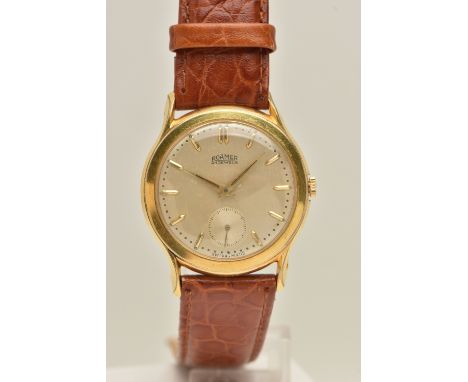 A GENTS 'ROAMER' WRISTWATCH, manual wind, round silvered dial signed 'Roamer 21 Jewel', baton markers, subsidiary dial at the