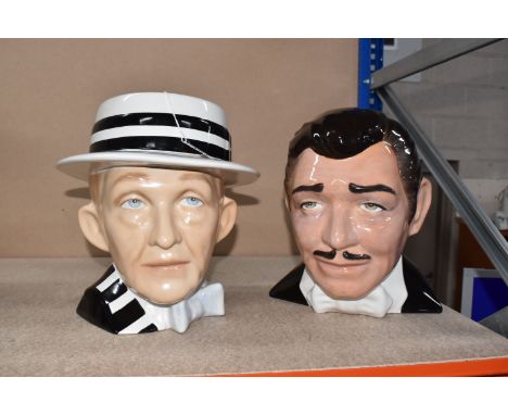 TWO CERAMIC BUSTS OF HOLLWOOD ICONS, comprising Clark Gable as Rhett Butler, designed by Morris Rushton for the 'Hollywood Gr