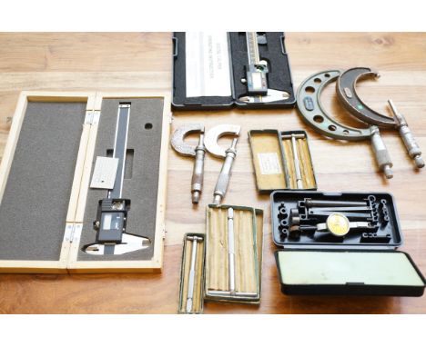 Collection of precision tools to include 2 digital calliper