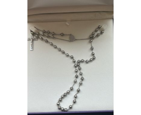 Boxed silver rotary beads