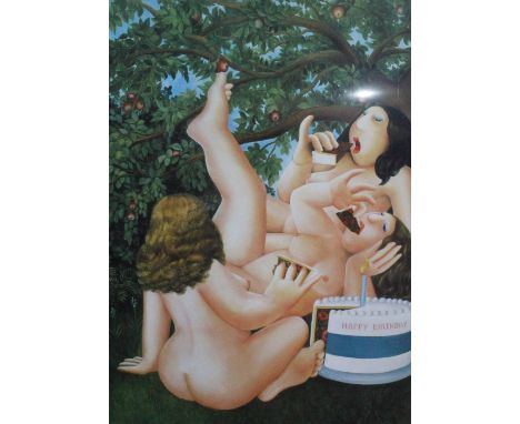 BERYL COOK (1926 - 2008)
The Birthday Cake
Limited edition signed print, 51cm x 37cm.