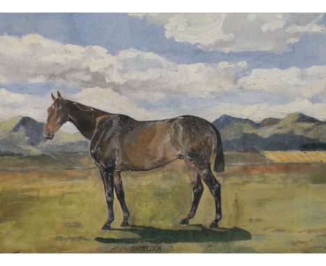 E. PETRIE (19TH CENTURY IRISH SCHOOL)
Portrait of the racehorse, Gamecock
Signed and titled, oil on canvas, 36cm x 51cm.
Note