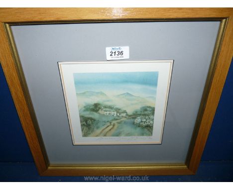 A limited edition Print no. 434/850 entitled Mountain Dawn by Gillian McDonald, signed in pencil by the artist, 15" x 15".