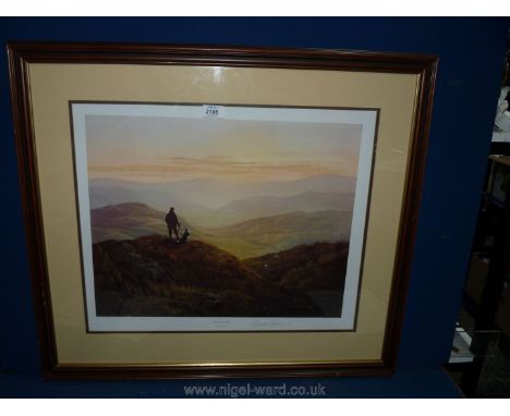 A framed Gerald Coulson Print entitled "Time for Home", overall size including frame 30'' x 26 1/2''.