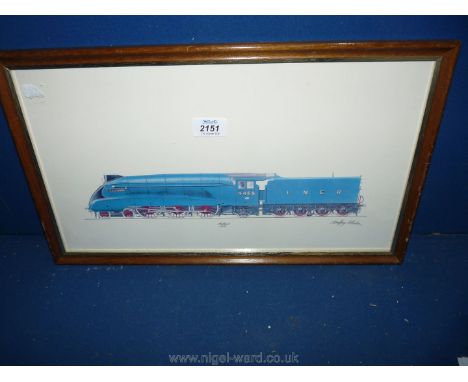A framed Print of locomotive "The Mallard", 1938 after Geoffrey Wheeler