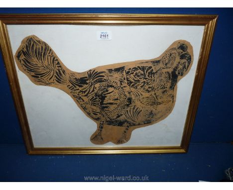 A Print of a chicken.