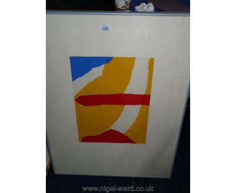 A limited edition abstract Print, pencil signed 'Exon'.