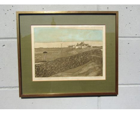 JOHN BRUNSDON (1933-2014): An etching and aquatint, ‘Suffolk Coastline’, signed and numbered 40/100, 24.5cm x 32.5cm, framed 