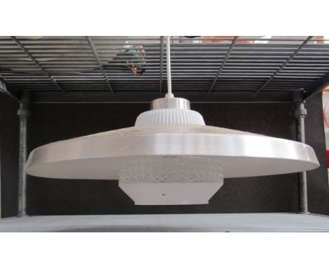 An aluminium and moulded plastic ceiling light, 41cm diameter 