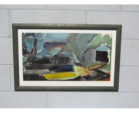 IVON HITCHENS (1893-1979): A limited edition print 'Three Boats', numbered in pencil 236/375 but unsigned, published by The A