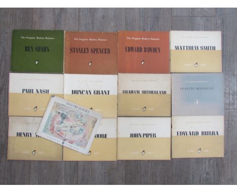 A collection of penguin modern painters vintage art books including Stanley Spencer, Edward Bowden, Duncan Grant , Paul Nash 