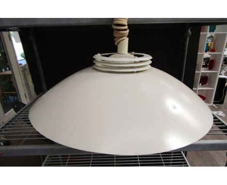 A Danish five tiered white ceiling light in the Poulsen style. 46cm diameter 