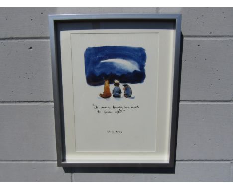 A Charlie Mackesy framed official print "So much beauty we need to look after" (large version) 41.5cm x 29.5cm 