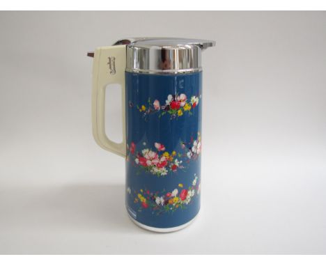 A rare large vintage Japanese vacuum bottle with floral decoration circa 1960's. 33cm high 