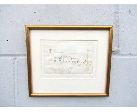 TESSA NEWCOMB (b.1955) A framed and glazed etching, The Tourist'. No.3/25 bottom right. Ian McVitie Weston Gallery label vers