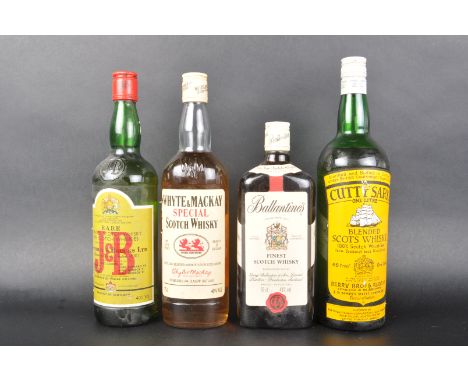 Collection of scotch whisky to include: Cuttysark blended scotch whisky 1L, J&amp;B rare blended scotch whisky 75cl, Whyte &a